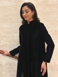 Velvet abaya with buttons and side slits Luchy Line